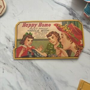 Vintage Happy Home Needle Book